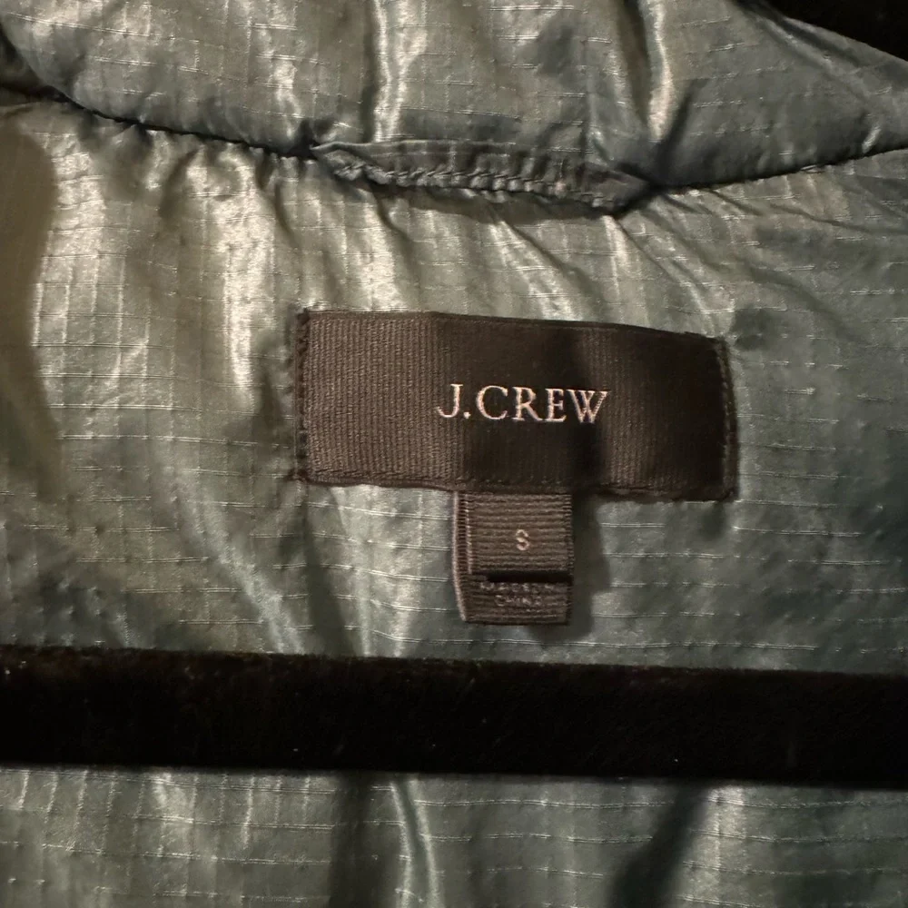 J. Crew Teal Quilted Puffer Vest